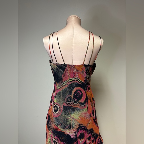 Joseph Ribkoff Hi-Lo Dress in Black and Orange - Picture 7 of 16